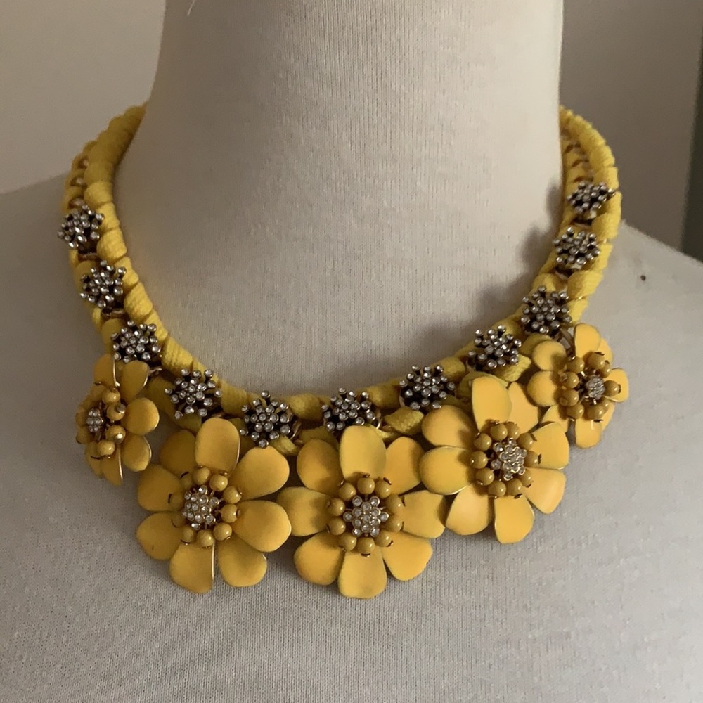 J.crew yellow statement Necklace